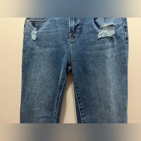 Good American Womens Good Legs ZebraPockets Skinny Jeans Blue Denim Blue Legs