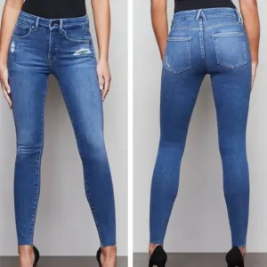 Good American Womens Good Legs ZebraPockets Skinny Jeans Blue Denim Blue Legs