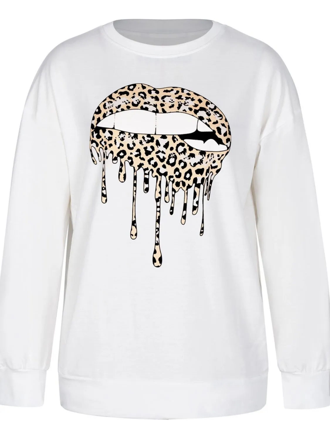 Graphic Dropped Shoulder Round Neck Sweatshirt