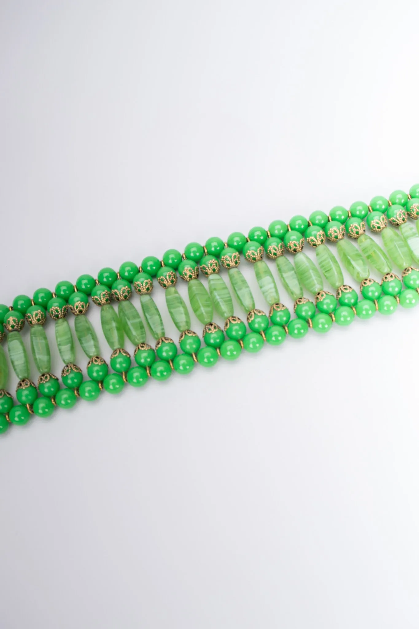 Green Glass Bead Belt