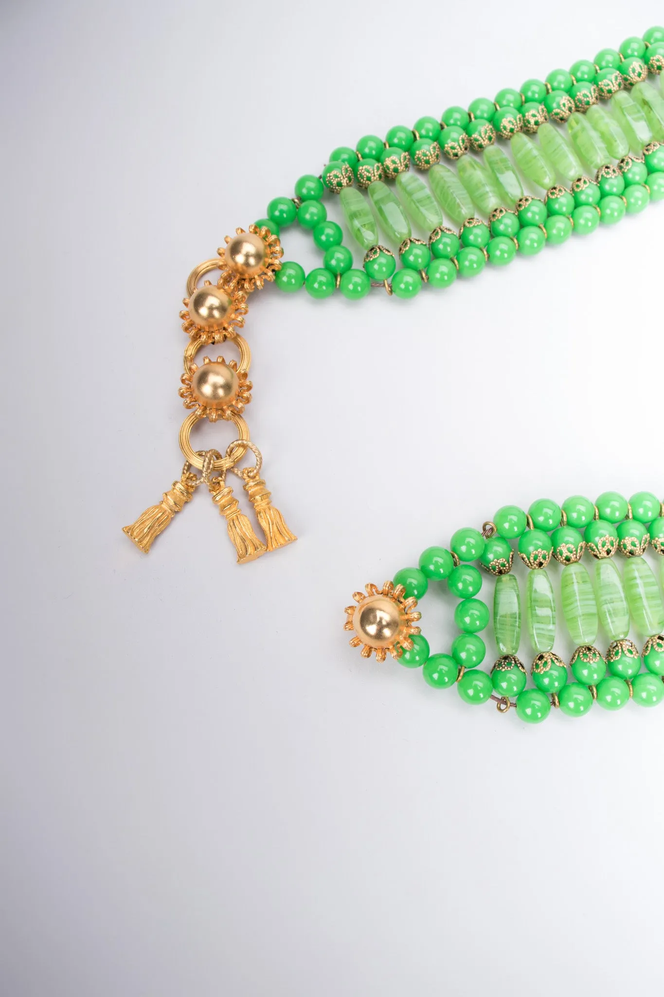 Green Glass Bead Belt