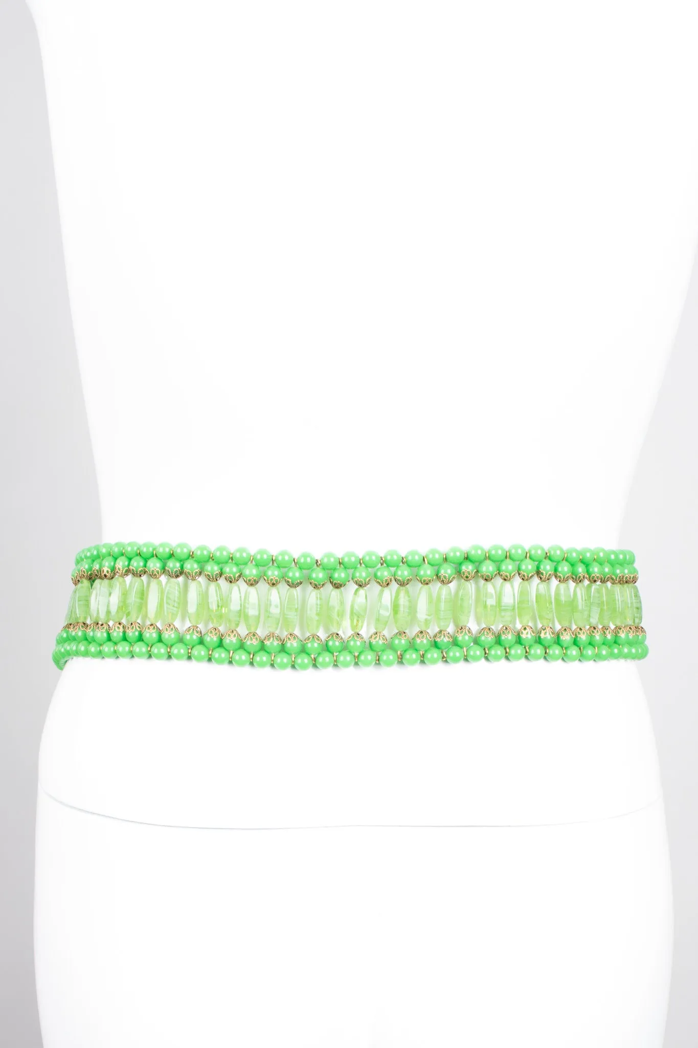 Green Glass Bead Belt