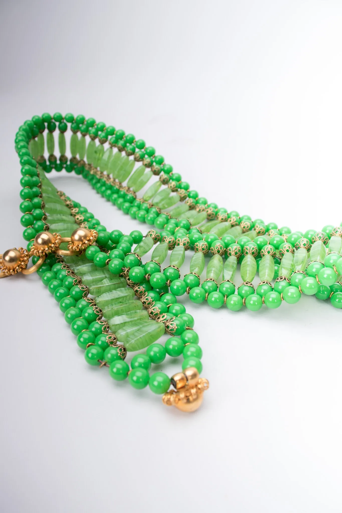 Green Glass Bead Belt