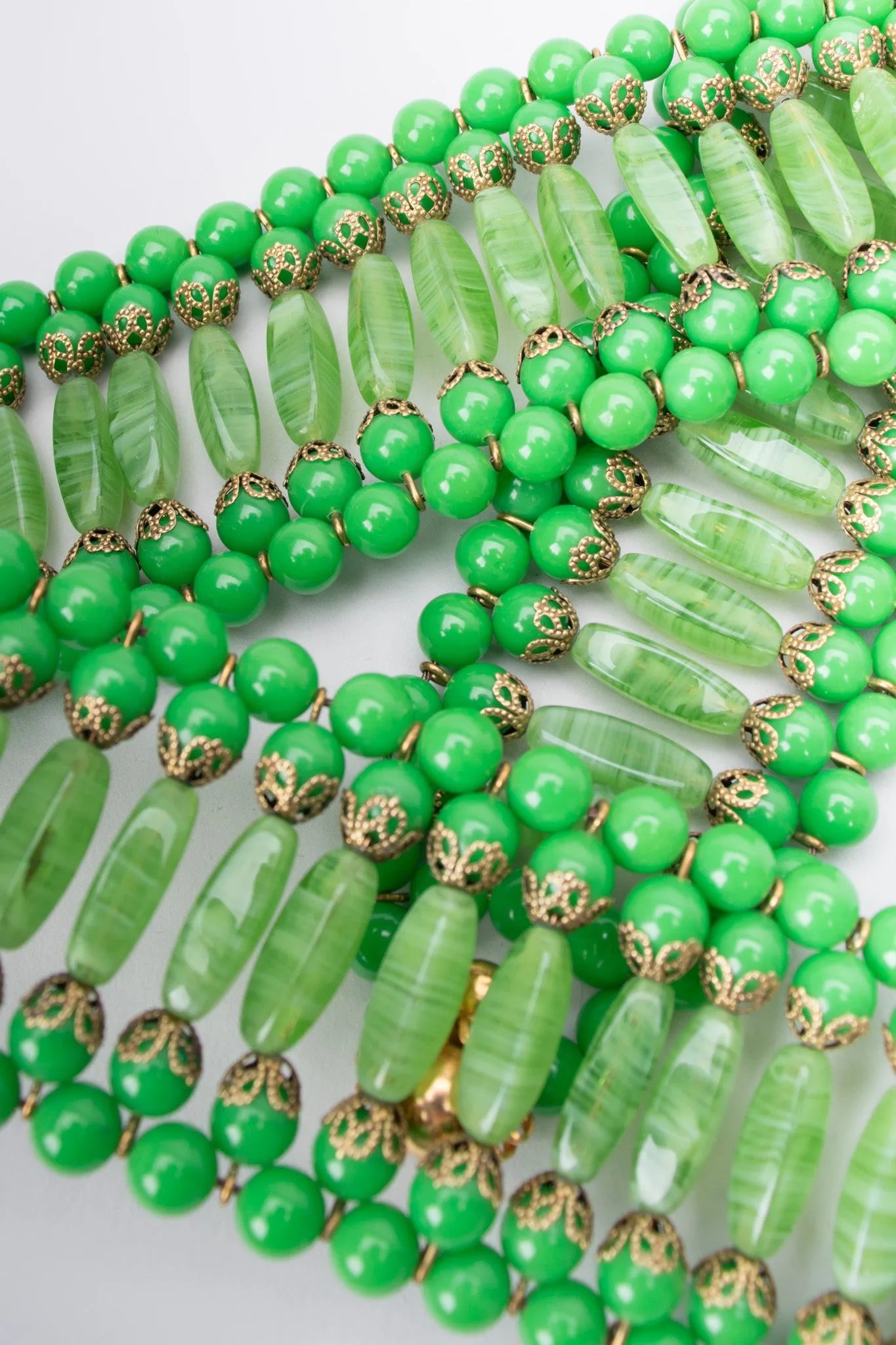 Green Glass Bead Belt