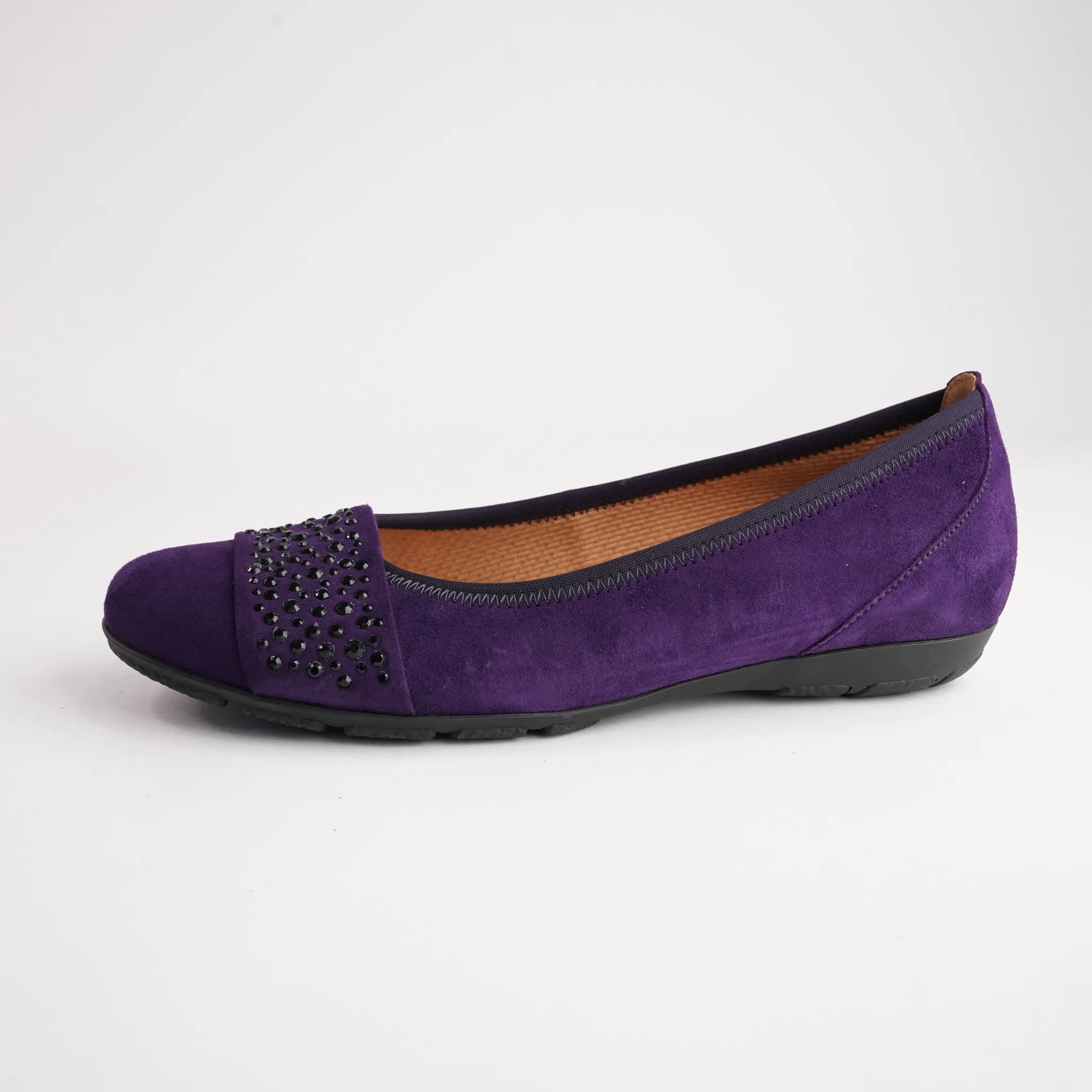 Greta Purple Suede Leather Ballet Flats