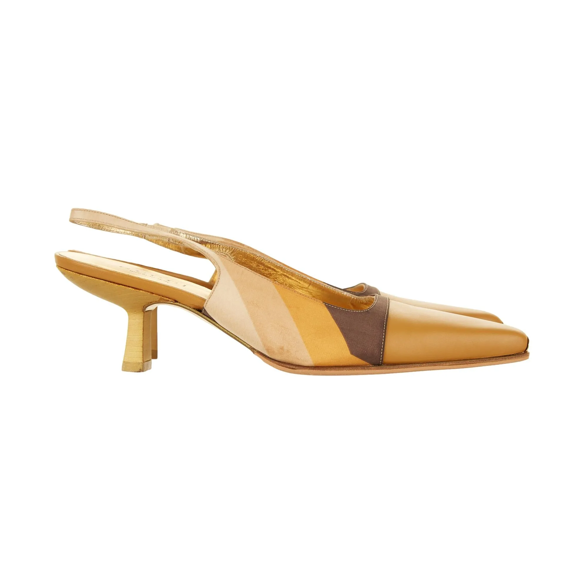 Gucci Geometric Print Kitten Heels