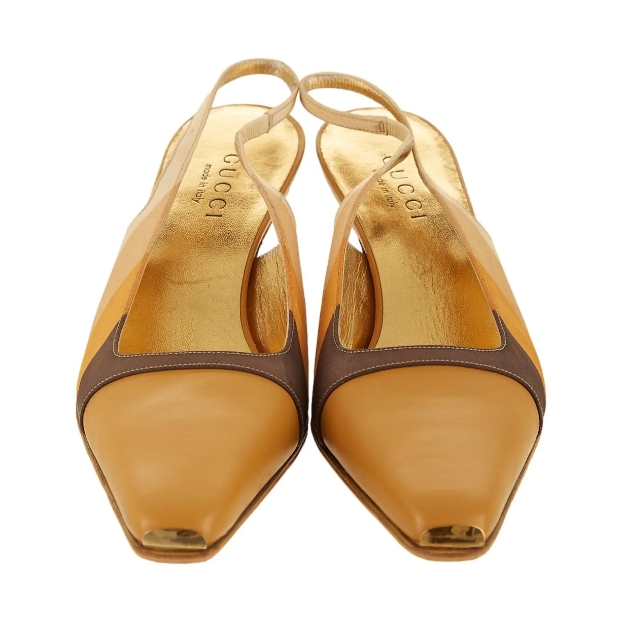 Gucci Geometric Print Kitten Heels