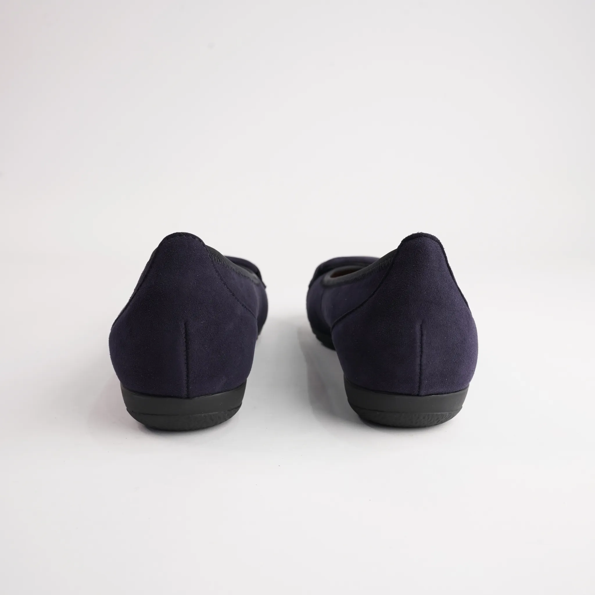 Gwenyth Navy Suede Leather Ballet Flats