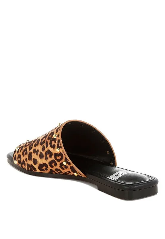 Hilsa Leopard Print Slip-On Flats