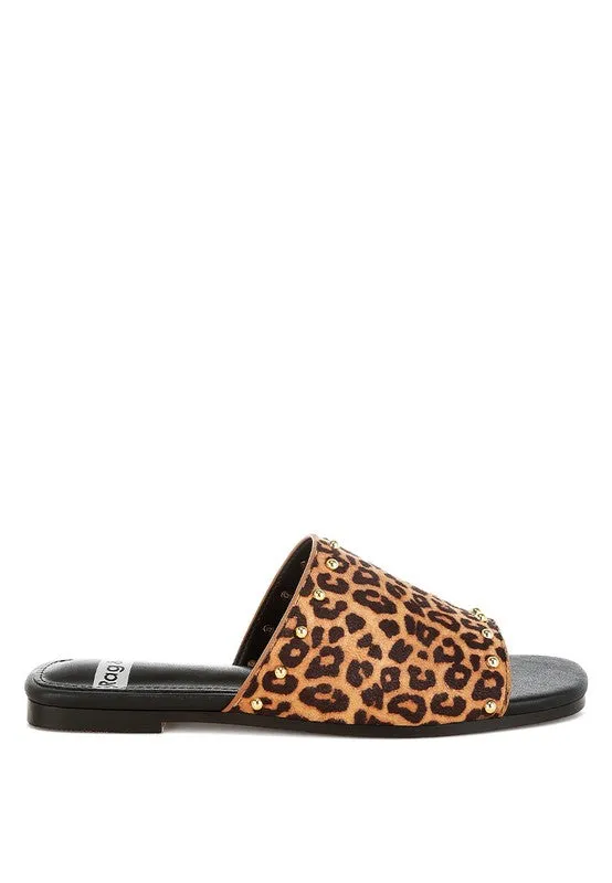 Hilsa Leopard Print Slip-On Flats