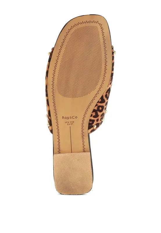 Hilsa Leopard Print Slip-On Flats