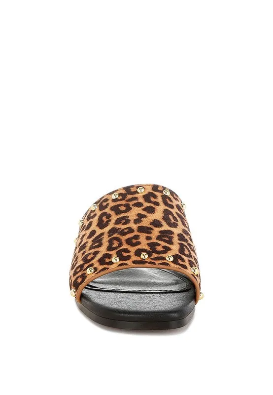 Hilsa Leopard Print Slip-On Flats