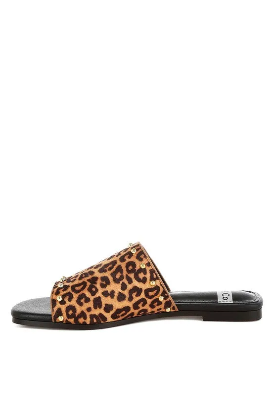 Hilsa Leopard Print Slip-On Flats