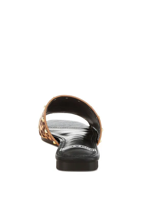 Hilsa Leopard Print Slip-On Flats