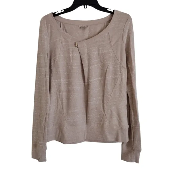 Holding Horses Anthropologie tan lightweight asymmetrical sweater size Small