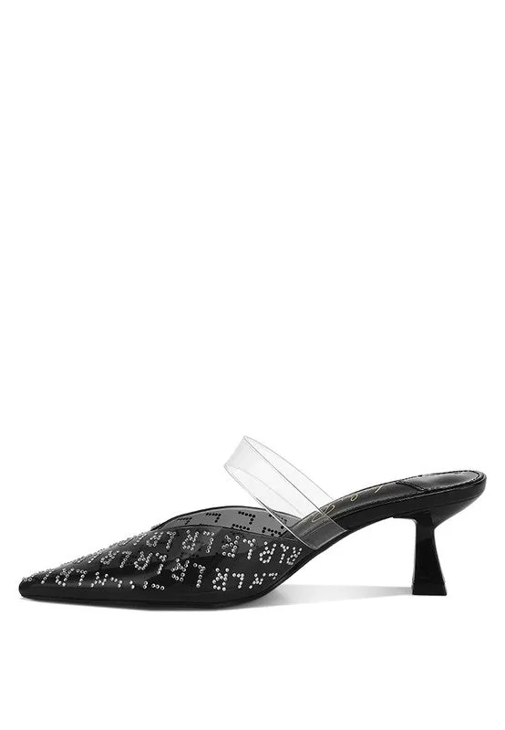 Holin Pointed Toe Kitten Heels