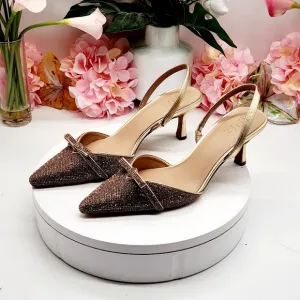 INC Womens Gelsey Rhinestone Slingback Heels