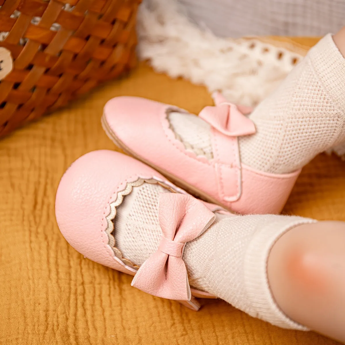 Infant Baby Girls Princess Mary Jane Flats with Soft-soled Anti-slip Design