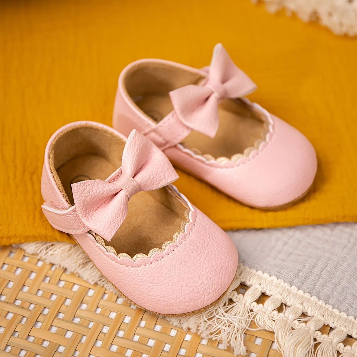 Infant Baby Girls Princess Mary Jane Flats with Soft-soled Anti-slip Design