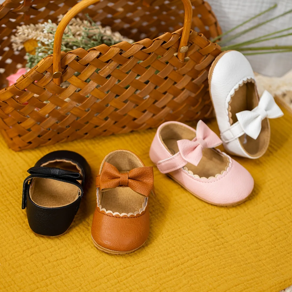 Infant Baby Girls Princess Mary Jane Flats with Soft-soled Anti-slip Design
