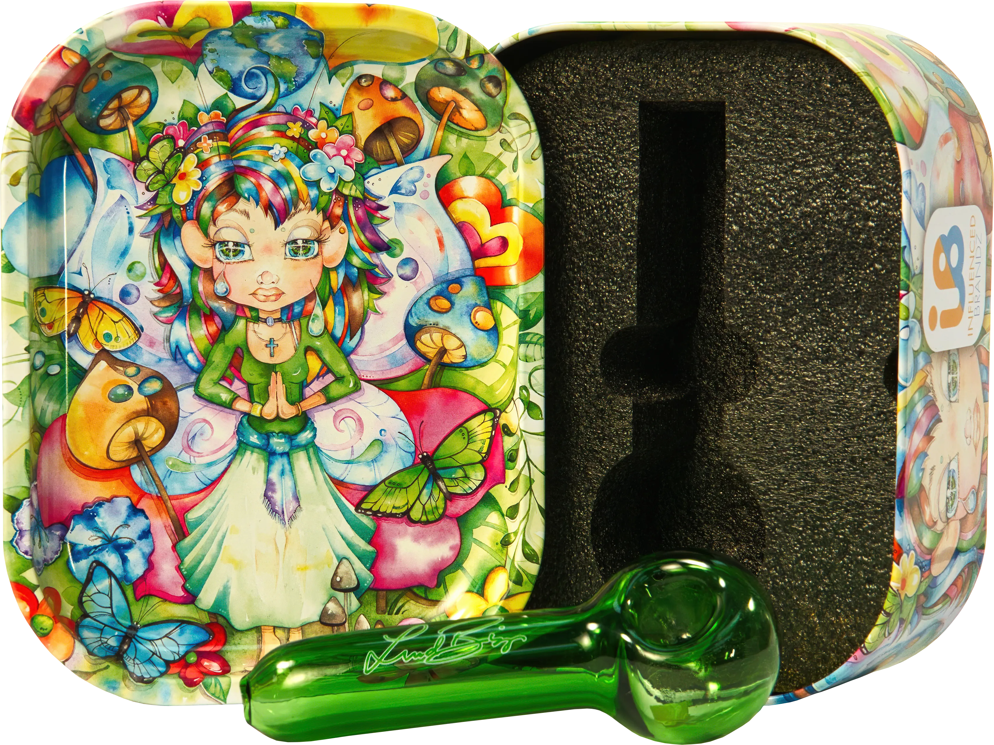 Influenced Brandz X Linda Biggs Hand Pipe In Tin Case - (1 Count)