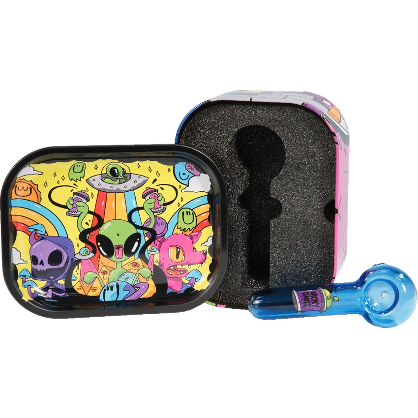 Influenced Brandz X Nicky Davis Hand Pipe In Tin Case - (1 Count)