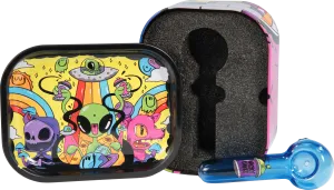 Influenced Brandz X Nicky Davis Hand Pipe In Tin Case - (1 Count)