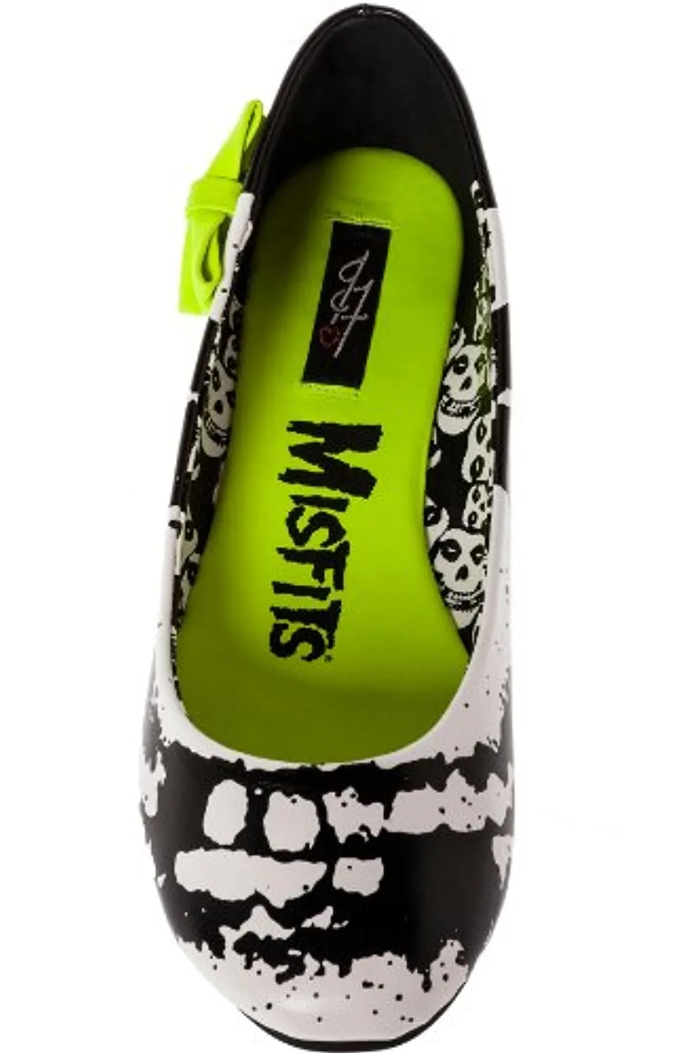 Iron Fist Women's Misfits Skull Flats 7 Black-White