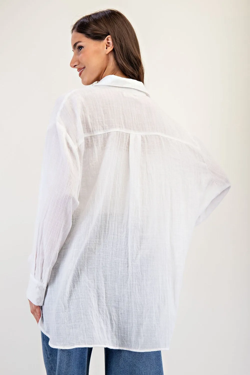 Isla Lightweight Button-Down Shirt