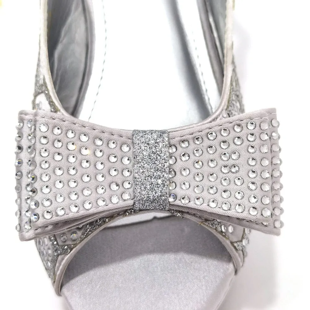 Italian Fashion Shoes & Bag Set Bling Block Heel Pumps
