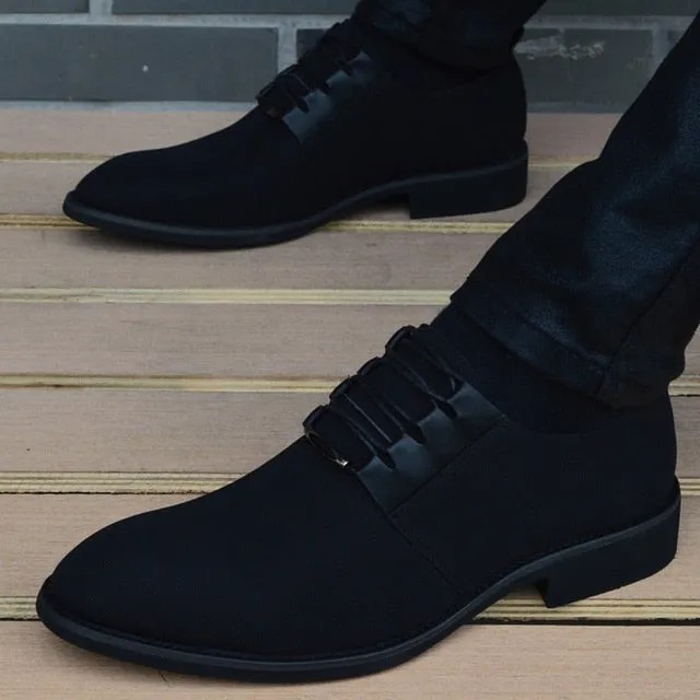 Italian mens shoes fashion black men moccasin pointed toe classic men wedding shoes sapatos masculino