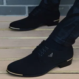 Italian mens shoes fashion black men moccasin pointed toe classic men wedding shoes sapatos masculino