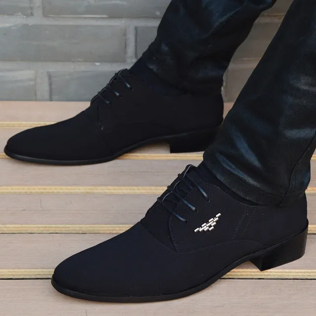 Italian mens shoes fashion black men moccasin pointed toe classic men wedding shoes sapatos masculino