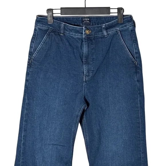 J. Crew Soft Denim High Rise Trouser Jean Signature Stretch Surf Shore Wash 28