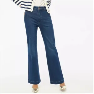 J. Crew Soft Denim High Rise Trouser Jean Signature Stretch Surf Shore Wash 28
