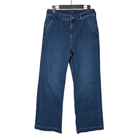 J. Crew Soft Denim High Rise Trouser Jean Signature Stretch Surf Shore Wash 28