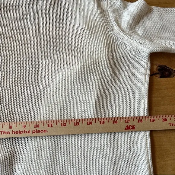 J MCLAUGHLIN OPEN FRONT CARDIGAN LINEN COTTON BLD LS BREATHABLE CLASSIC IVORY S