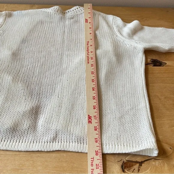 J MCLAUGHLIN OPEN FRONT CARDIGAN LINEN COTTON BLD LS BREATHABLE CLASSIC IVORY S