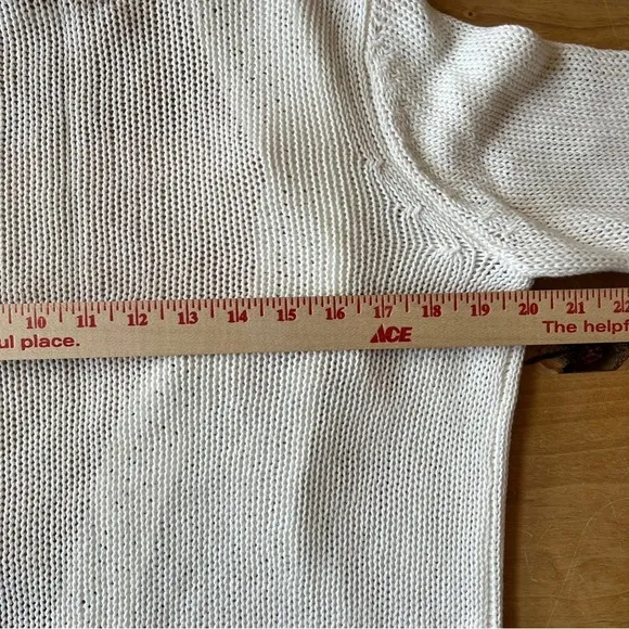J MCLAUGHLIN OPEN FRONT CARDIGAN LINEN COTTON BLD LS BREATHABLE CLASSIC IVORY S