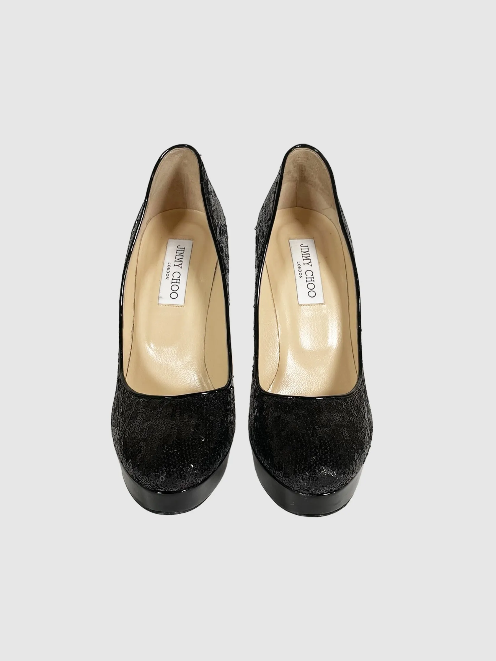 Jimmy Choo Sequin Platform Pumps - Size 40