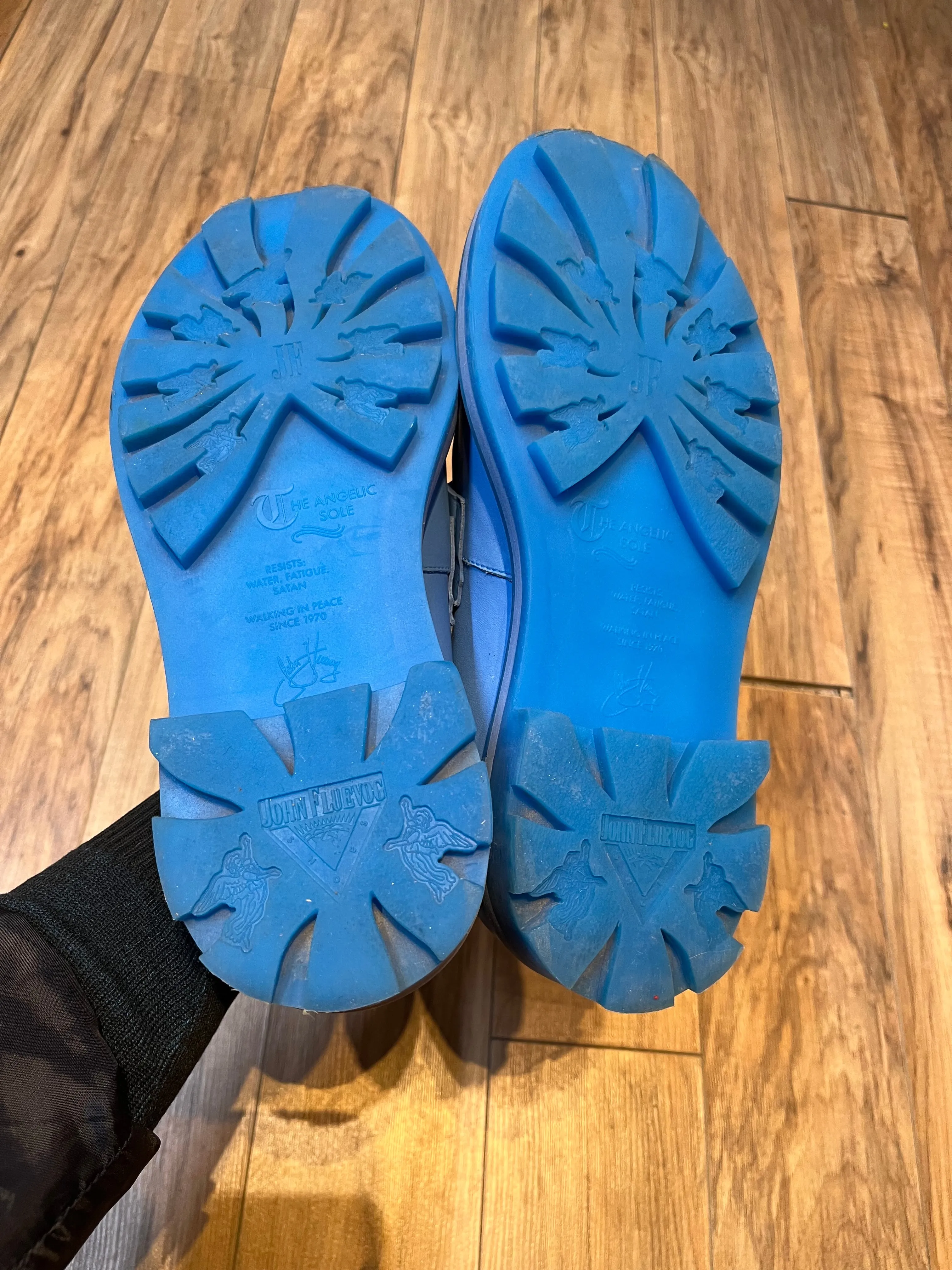 John Fluevog 7th Heaven Lindy Blue Loafers, Made in Portugal, Size US Mens 9, EUR 42