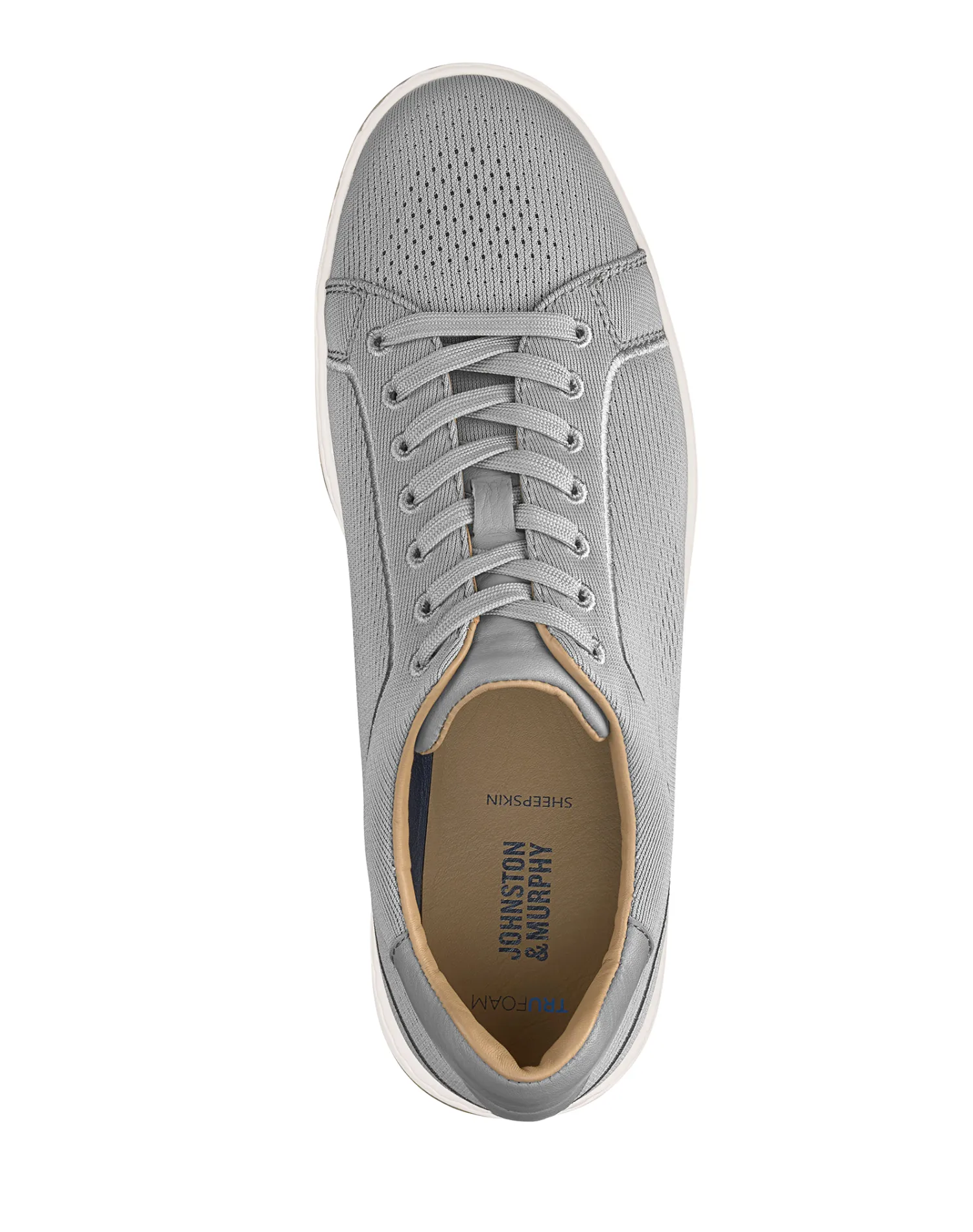 Johnston & Murphy Daxton Knit Lace-Up Shoe - Gray