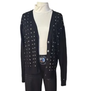 Juicy Couture Black Studded Cardigan Small