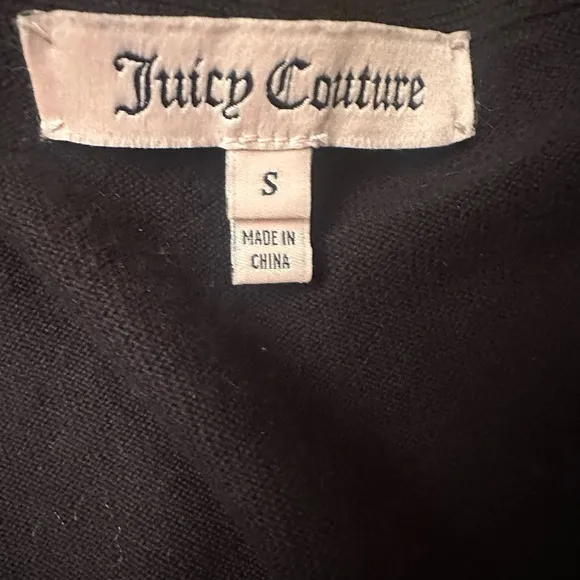 Juicy Couture Black Studded Cardigan Small