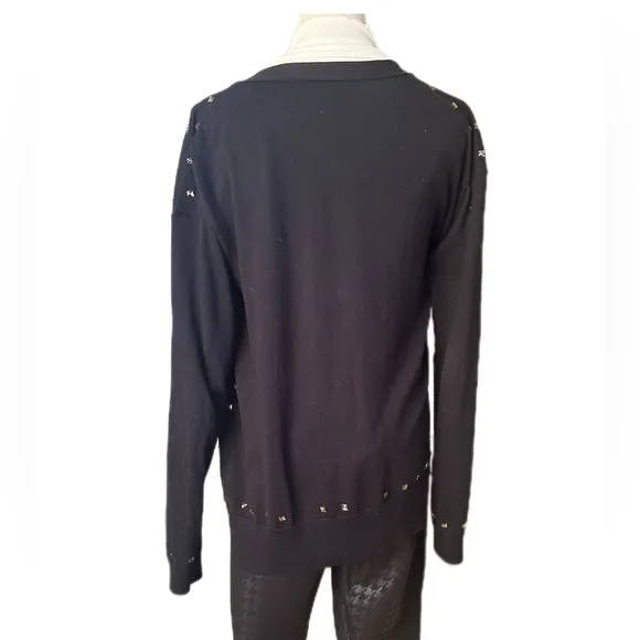 Juicy Couture Black Studded Cardigan Small