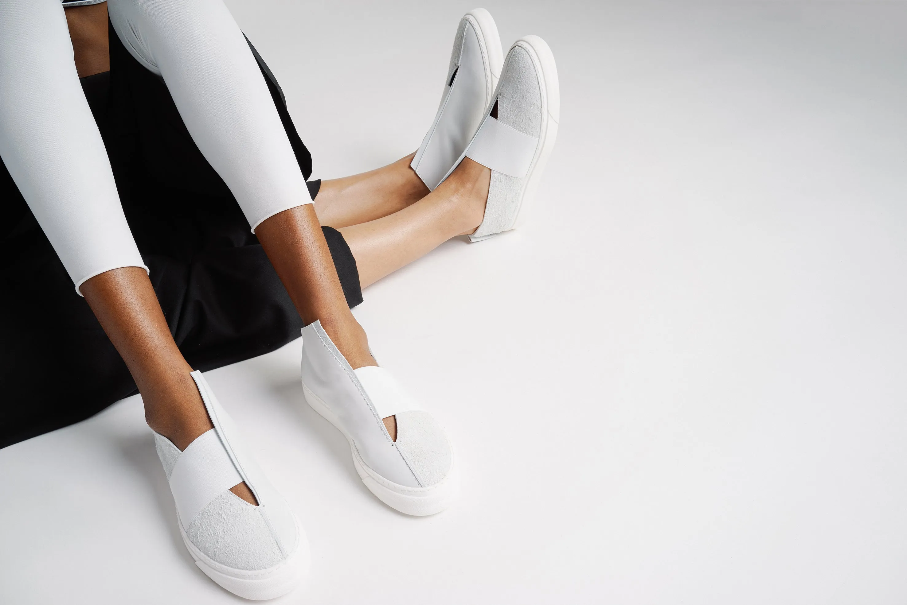 K1 / ALL WHITE / UNISEX LEATHER SNEAKER
