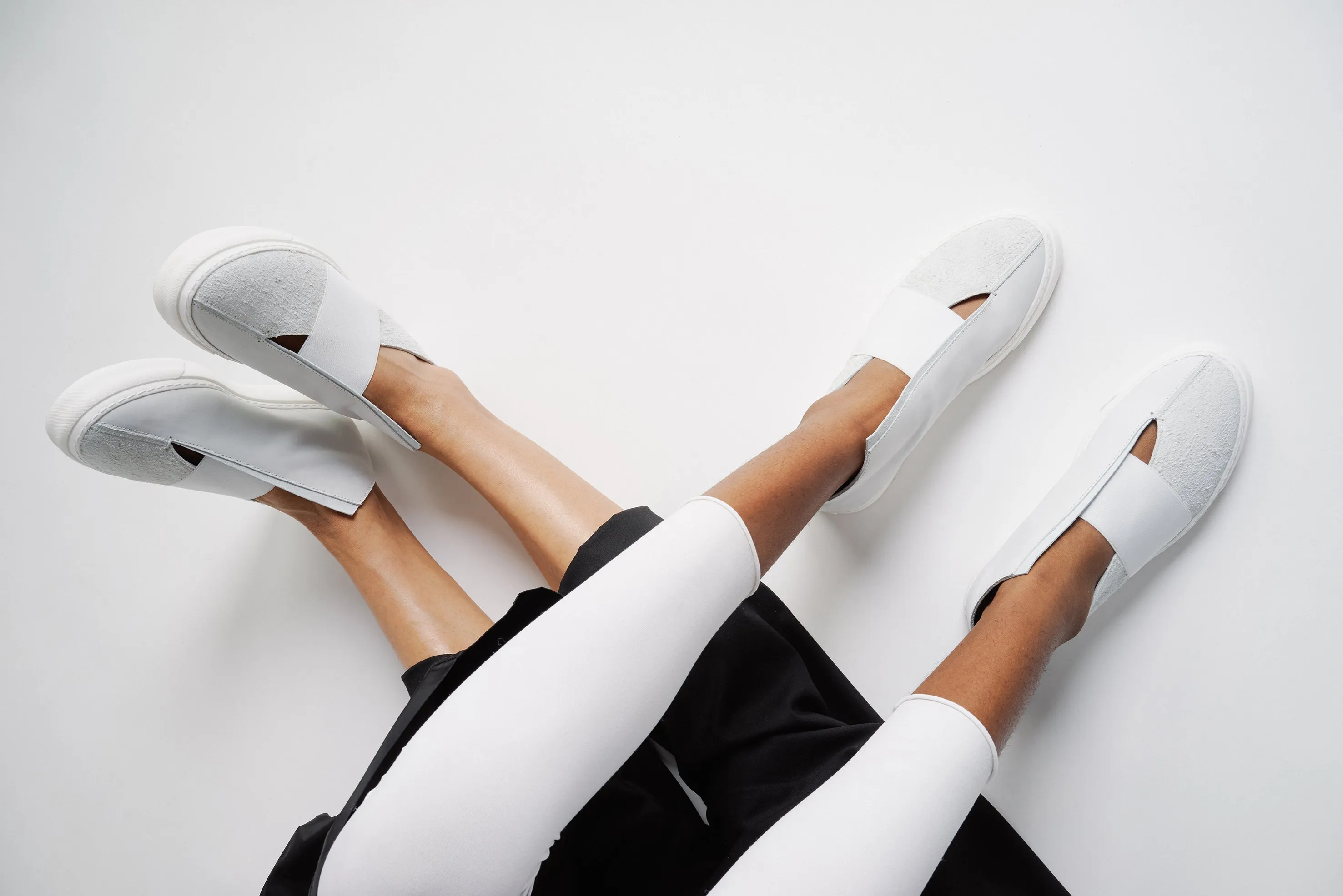 K1 / ALL WHITE / UNISEX LEATHER SNEAKER