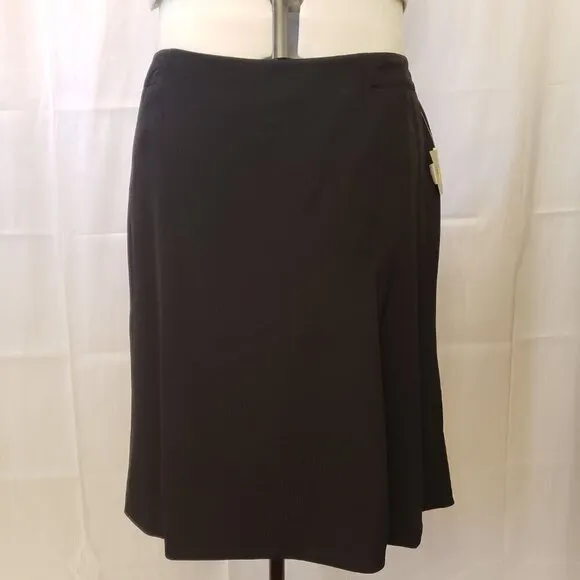 Kasper Womens Blue &amp; Black Lightweight Organza Mixed Texture Jacket w/Skirt. 14W