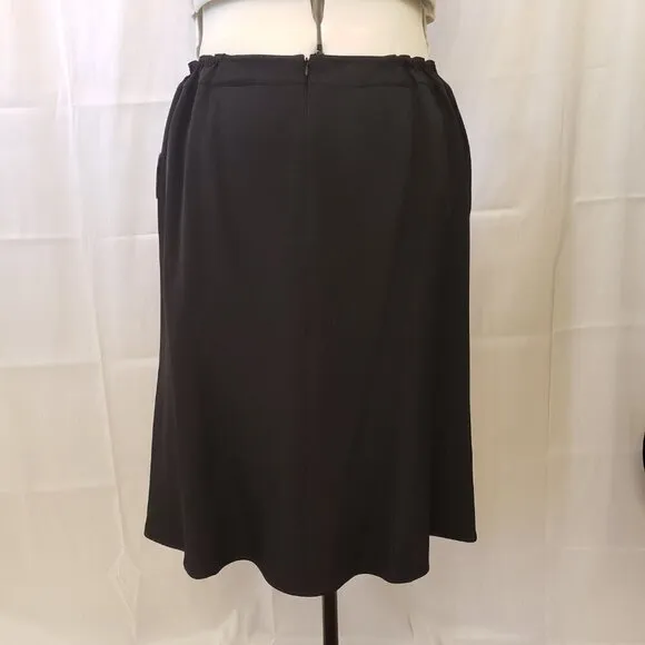 Kasper Womens Blue &amp; Black Lightweight Organza Mixed Texture Jacket w/Skirt. 14W