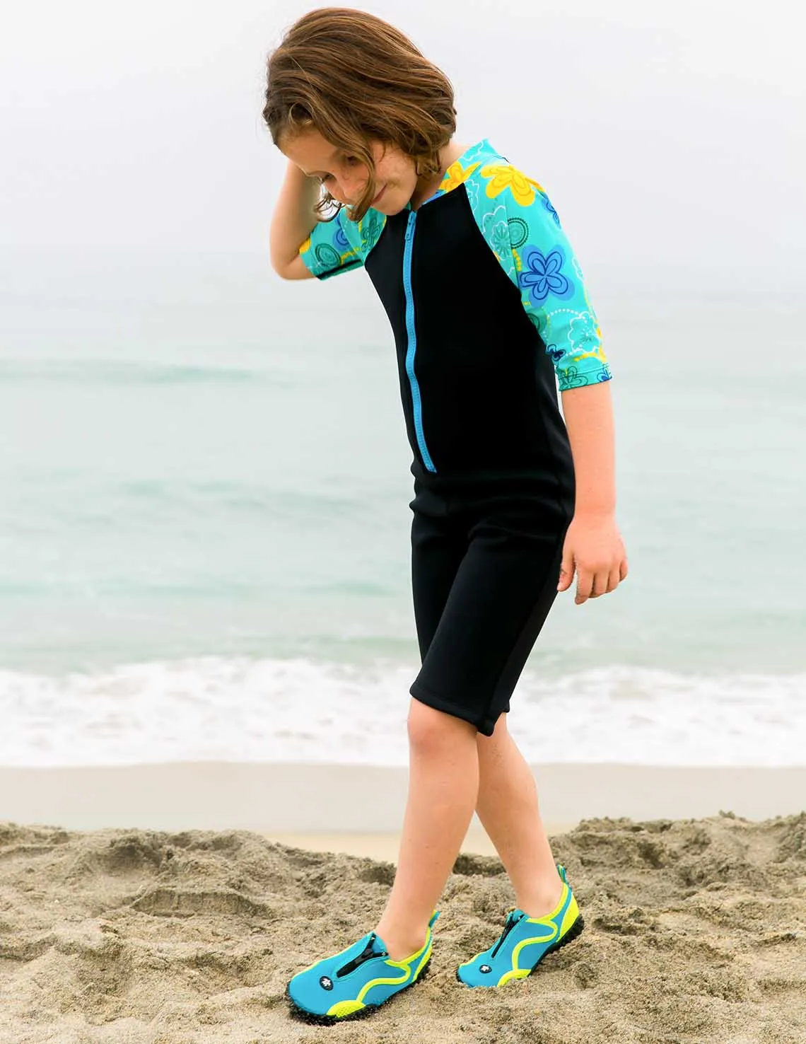 Kids Water Shoes - Teal / Lime